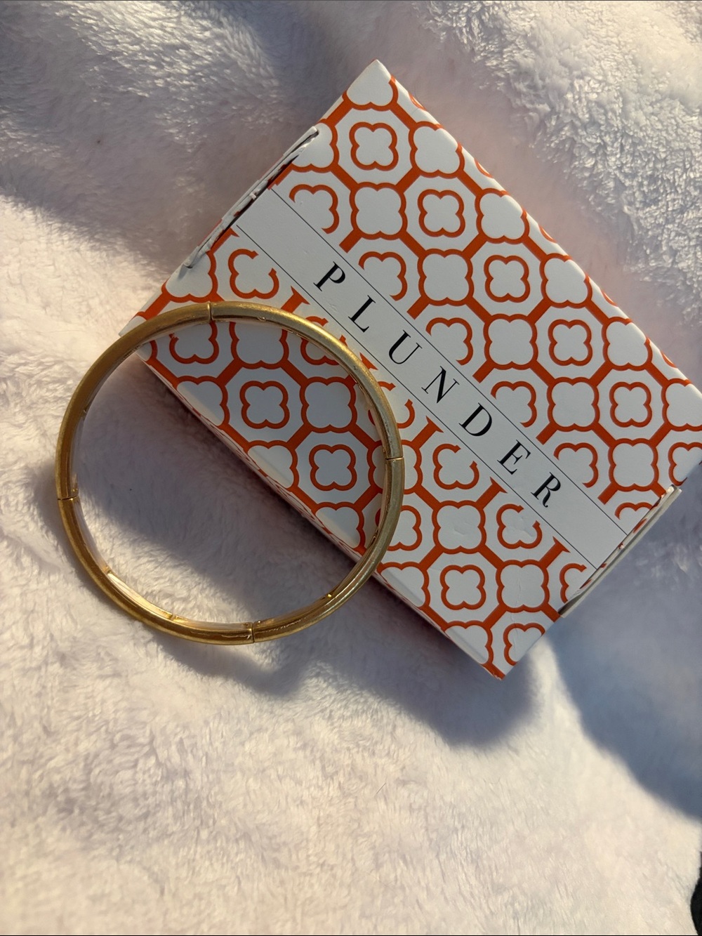 Plunder Gold Bamboo-Textured Bangle